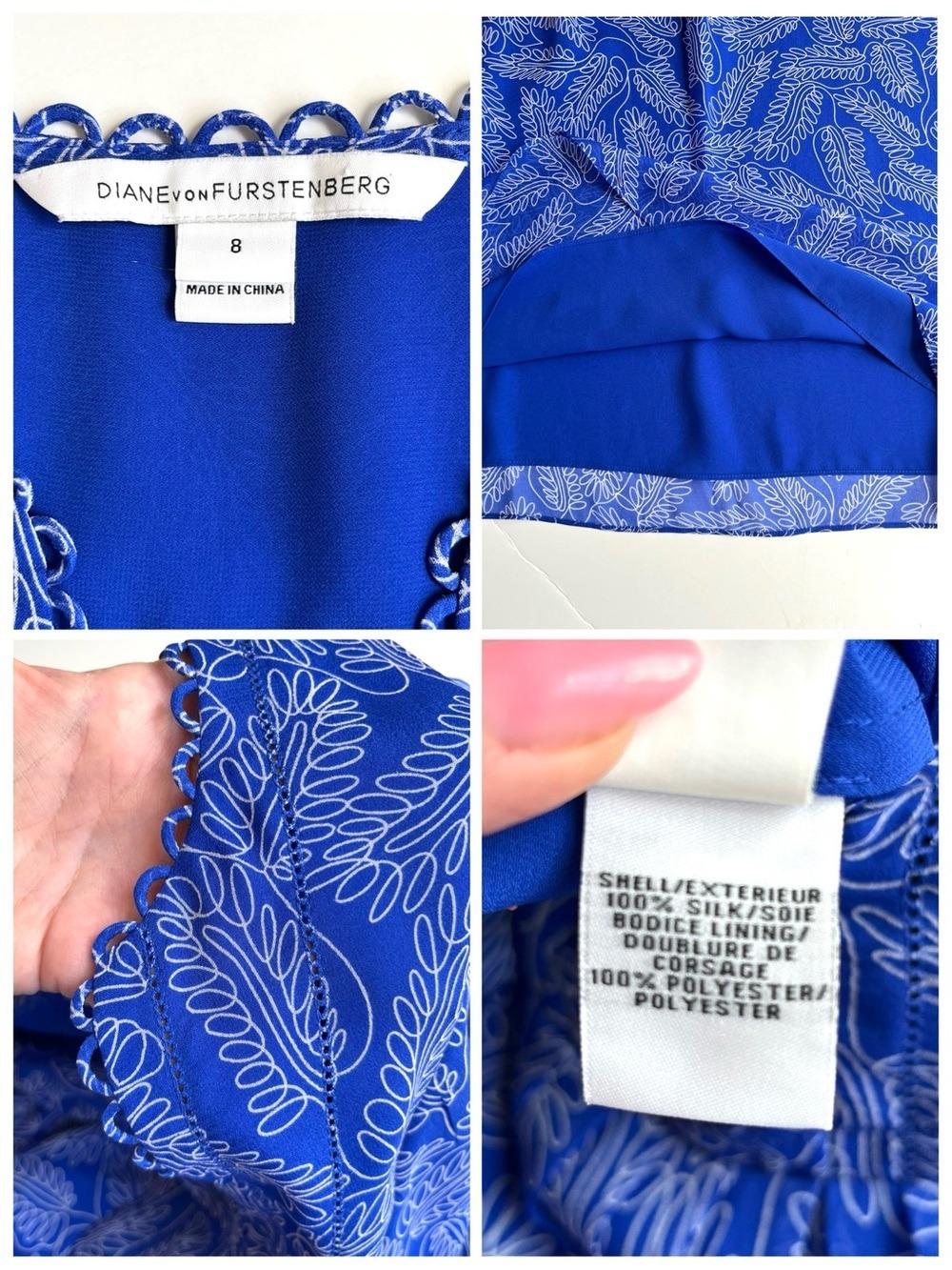 Diane Von Furstenberg DVF Aria Riveria Buds Silk Dress - Picture 11 of 12